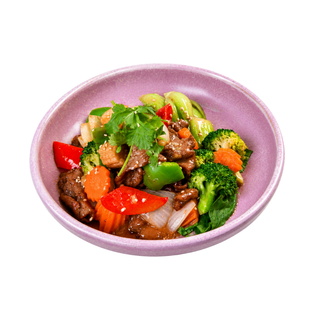 Tossed Beef with Seasonal Veggies